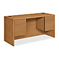 HON® 10700 62"W Prestigious Kneespace Computer Desk Credenza, Harvest Cherry 1 thumbnail image