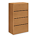 HON® 10700 Prestigious 36"W Lateral 4-Drawer File Cabinet, Harvest Cherry