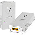 NETGEAR Powerline 2000 + Extra Outlet, PLP2000 - 2 - 2 x Network (RJ-45) - 2000 Mbit/s Powerline - HomePlug AV2 - Gigabit Ethernet 1 thumbnail image