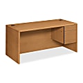 HON® 10700 Prestigious 66"W Right-Pedestal Computer Desk, Harvest Cherry 1 thumbnail image