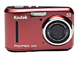 Kodak PIXPRO Friendly Zoom FZ43 - Digital camera - compact - 16.15 MP - 720p - 4x optical zoom - red