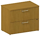 BBF 300 Series Lateral File, Freestanding With 2 Drawers, 72 3/10"H x 35 3/5"W x 21 4/5"D, Modern Cherry, Standard Delivery Service