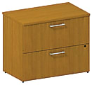 BBF 300 Series Lateral File, Freestanding With 2 Drawers, 72 3/10"H x 35 3/5"W x 21 4/5"D, Modern Cherry, Premium Installation Service