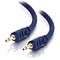 C2G 3ft Velocity 3.5mm M/M Mono Audio Cable - Mini-phone Male Mono Audio - Mini-phone Male Mono Audio - 3ft - Blue 1 thumbnail image