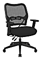 Space Seating Deluxe Ergonomic Mesh Mid-Back Office Chair, Black