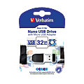 Verbatim® Nano USB 2.0 Drive With Micro USB Adapter, 32GB