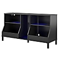 Ntense Falcon Youth Gaming TV Stand With ARGB LED Lights, 24-7/8”H x 47-11/16”W x 15-3/4”D, Black