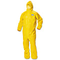Kimberly-Clark® Professional KleenGuard A70 Chemical-Splash Hooded Protection Coveralls, X-Large, Yellow, Pack Of 12 Coveralls 1 thumbnail image