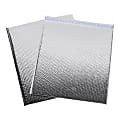 Office Depot® Brand Glamour Bubble Mailers, 22-1/2"H x 19"W x 3/16"D, Silver, Pack Of 48 Mailers
