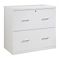 Office Star™ Alpine 17"D 2-Drawer Lateral File With Lockdowel™ Fastening System, White
