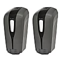 Alpine Aspen Commercial Refillable Manual Liquid Soap Dispensers, 8-3/4"H x 4-1/4"W x 3-1/4"D, Gray, Pack Of 2 Dispensers