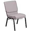 Flash Furniture HERCULES Church Chair With Book Rack, Gray Dot/Silver Vein