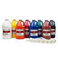 Handy Art Acrylic Paint Set With Pumps, 0.5 Gallons, Primary Colors, Set Of 8