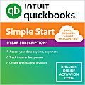 Intuit Quickbooks Online Simple Start, 2024, 1-Year Subscription, Mac/Windows® Compatible, ESD 1 thumbnail image