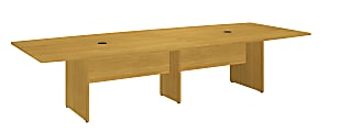 Bush Business Furniture Conference Table Kit, Boat-Shaped, Wood Base, 120"D x 48"W, Modern Cherry, Premium Installation