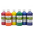 Handy Art Washable Finger Paint, 16 Oz, Assorted Primary Colors, Set Of 6 Bottles