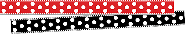 Barker Creek Double-Sided Straight-Edge Border Strips, 3" x 35", Dots, Pack Of 12