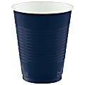 Amscan Plastic Cups, 18 Oz, Navy Blue, Set Of 150 Cups