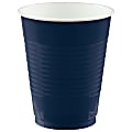 Amscan Plastic Cups, 18 Oz, Navy Blue, Set Of 150 Cups 1 thumbnail image