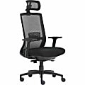 Lorell Mesh Task Chair - Fabric, Memory Foam Seat Material - Black - Armrest - 1 Each 1 thumbnail image
