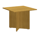 Bush Business Furniture Square Conference Table 36"W, Modern Cherry with Wood Base, Premium Installation