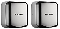 Alpine Industries Hemlock Commercial Automatic High-Speed Electric Hand Dryers, Chrome, Pack Of 2 Dryers 1 thumbnail image