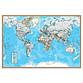 Waypoint Geographic Contemporary Laminated Wall Map, 24" x 36", World