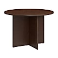 Bush Business Furniture Round Conference Table with Wood Base, 42"W, Mocha Cherry, Standard Delivery 1 thumbnail image