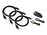IOGEAR G2L9302U 4K Triple View DisplayPort USB KVM Cable Kit - Video/USB/audio cable - TAA Compliant - G2L9302U 1 thumbnail image