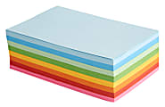 Office Depot® Brand Fluorescent Memo Sheets, 4" x 6", Assorted Colors, 500 Sheets 1 thumbnail image