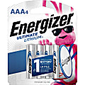 Energizer Ultimate Lithium AAA Batteries - For Camera, Electronic Device - AAA - 96 / Carton 1 thumbnail image