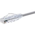 Unirise ClearFit Cat.6 UTP Patch Network Cable - 6" Category 6 Network Cable for Network Device - First End: 1 x RJ-45 Male Network - Second End: 1 x RJ-45 Male Network - Patch Cable - Gold Plated Contact - Gray