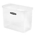 Bankers Box Portable Open Desktop File Box with Side Handles, 1 Each - Desktop - Hanging Rail, Handle, Durable - Clear - Polypropylene - 1 Each