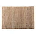 Baxton Studio Osage Handwoven Hemp Blend Area Rug, 5-1/4' x 7-1/2', Ivory/Natural