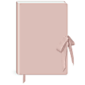 Lady Jayne Vegan Leather Softcover Journal With Grosgrain Bow, 5-7/8" x 8-1/4", Ruled, 160 Pages, Blush 1 thumbnail image