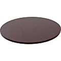 Lorell® Round Adjustable-Height Table Top, 35 1/2"W, Mahogany