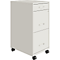 NuSparc 18"D Vertical 3-Drawer Mobile File Cabinet, White , 1 Each