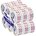 Tape Logic® Fragile (Box) Preprinted Carton Sealing Tape, 3" Core, 2" x 55 Yd., Red/White, Pack Of 18 1 thumbnail image