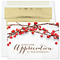 Custom Full-Color Holiday Cards With Envelopes, 7-7/8" x 5-5/8", Berry Appreciation, Box Of 25 Cards/Envelopes