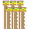 Teacher Created Resources Scalloped Border Trim, 2-3/16'' x 35'', Burlap, 12 Boarders Per Pack, Set Of 6 Packs 1 thumbnail image