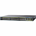 Cisco Catalyst WS-C2960-48PST-L Ethernet Switch - 48 Ports - Manageable - Fast Ethernet - 10/100/1000Base-T, 10/100Base-TX - Refurbished - 2 Layer Supported - 2 SFP Slots - PoE Ports - 1U High - Rack-mountable - 5 Year Limited Warranty