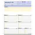 At-A-Glance Flip-A-Week Desk Calendar Refill - Weekly - 1 Year - January 2019 till December 2019 - 1 Week Double Page Layout - 5 5/8" x 7" - Desktop - Yellow, Blue, Red