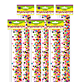 Teacher Created Resources Straight Border Trim, 3'' x 35'', Confetti, 12 Boarders Per Pack, Set Of 6 Packs