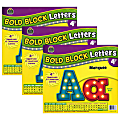 Teacher Created Resources 4" Letters, Marquee Bold Block, 230 Pieces Per Pack, Set Of 3 Packs 1 thumbnail image