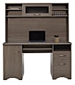 Realspace® Pelingo 56”W Desk with Hutch, Gray