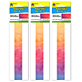 Teacher Created Resources Magnetic Borders, 24" x 1-1/2", Watercolor, 12 Boarders Per Pack, Set Of 3 Packs