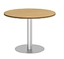 Bush Business Furniture Conference Table Kit, Round, Metal Disc Base, 42"W, Modern Cherry, Premium Installation
