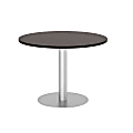 Bush Business Furniture 42"W Round Conference Table with Metal Disc Base, Mocha Cherry, Standard Delivery