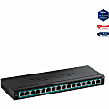 TRENDnet 16-Port Gigabit PoE+ Switch; TPE-TG160H; 123W PoE Power Budget; 32 Gbps Switching Capacity 1 thumbnail image