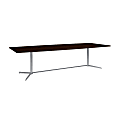 Bush Business Furniture 120-inch Office Conference Table with Metal Base, Mocha Cherry/Silver, Standard Delivery 1 thumbnail image